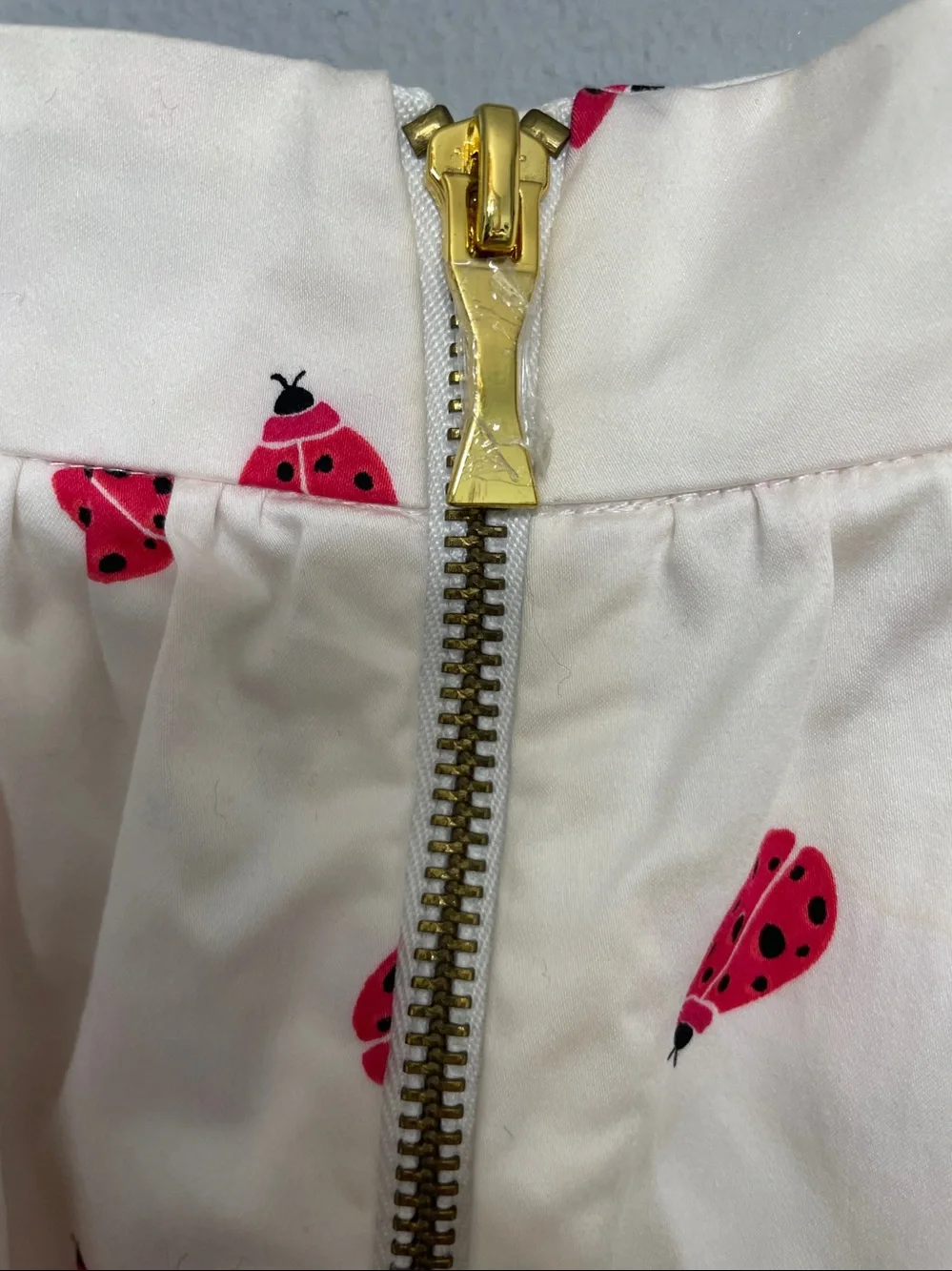 Kate Spade New York Girls Coreen Ladybug Pleated Skirt White Red Size 14 Youth
